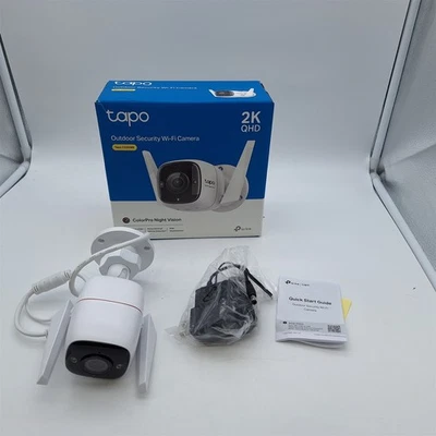 Tapo TP-Link ColorPro Wi-Fi Outdoor Camera | Plug-in | Daylight Clarity at Night - Image 1 of 4