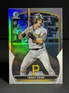 2023 Bowman Henry Davis Chrome Prospects Refractor #/499 Pirates - Picture 1 of 2