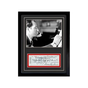 George Gershwin Reproduktion signiert abgebrochen Scheck gerahmtes Display - Bild 1 von 5