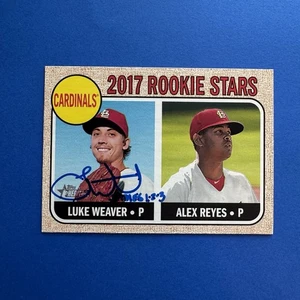 2017 Topps Heritage #162 Luke Weaver Rookie RC Auto Signed On-Card Autograph - Picture 1 of 3