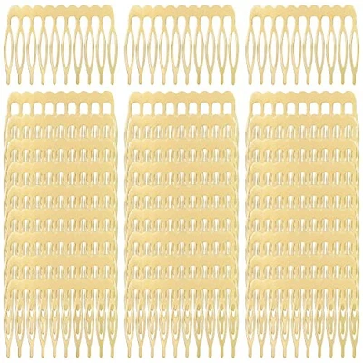  30pcs Small Plain Blank DIY Craft Gold Metal Hair Side Combs Gold-30 Pack - Image 1 of 4