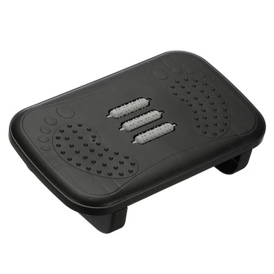 Foot Rest Stools Leg Rest Footrest with Roller Massager, Black/Gray - image 1 of 4