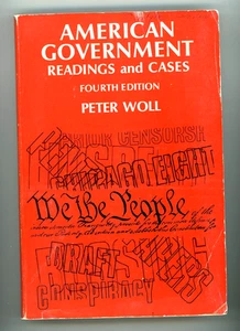 American Government Readings & Cases 4th Ed Peter Woll Paperback Book 574 pages - Imagen 1 de 8