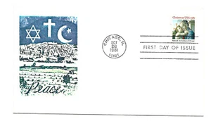 1939 Christmas 1981, Madonna, Bittings by Alan Diamant FDC - Picture 1 of 1