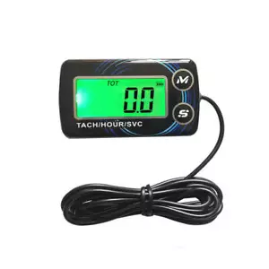 Digital Hour Meter Tachometer Tach Engine Temp Gauge Alert RPM &Temp Waterproof - Picture 1 of 7