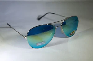 Aviadores unisex premium con lentes de lujo plateadas con revestimiento de espejo - Imagen 1 de 1
