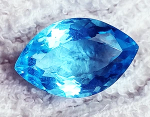 Loser Edelstein 12,35 ct Aquamarin Marquise Form zertifiziert 20,26 mm - Bild 1 von 6