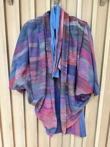 Santa Fe Weavers Opra Jacke Cape Streifen Vintage 80er Relaxed Fit Oversize Artisan - Bild 1 von 7