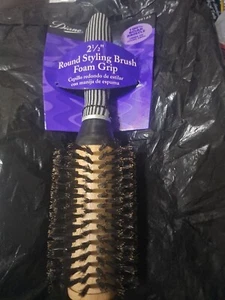 DIANE 2.5" ROUND BRUSH With Foam Grip, 100%Pure Boar Bristles - Picture 1 of 3