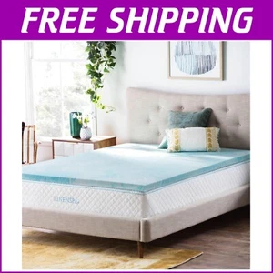 Plush 2-Inch Gel Memory Foam Mattress Topper - CertiPUR Certified & Comfort Fit - Picture 1 of 11