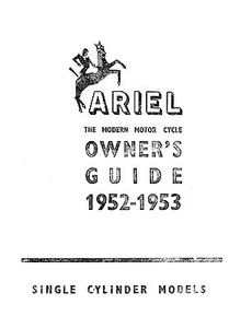 (0138) 1952-1953 Ariel singles models owners guide - Picture 1 of 1
