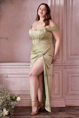 Vestido de Dama de honor Fuera del Hombro Noche Baile de graduación Vestido Personalizado Foto 1 de 4