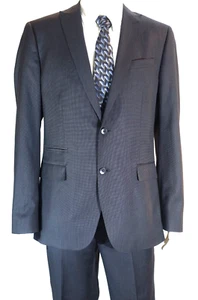 J. FERRAR~MINT!!~SLIM FIT MEN'S 42L CHARCOAL GRAY CAREER SUIT 38X32 - Picture 1 of 16
