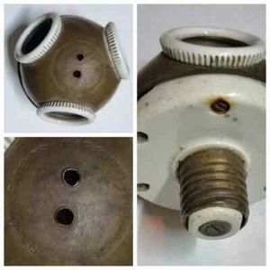 Vtg Porcelain Benjamin cluster socket RARE - Picture 1 of 4