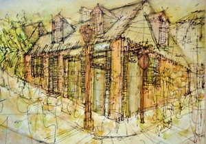 Art Print- Framed Signed Nurhan Gokturk - New Orleans, Lafitte's Blacksmith Shop - Picture 1 of 9
