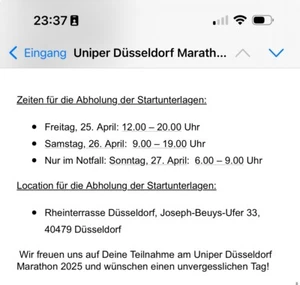Startplatz Uniper Marathon Düsseldorf 27.04.2025 - Bild 1 von 1