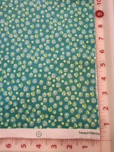 Free Spirit BRIGHT EYES Anna Maria Dot Your Eyes FQ Green Blue PWAH156 - Picture 1 of 5