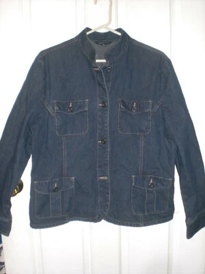 L.L. Bean Blue Denim Jean Jacket Blazer Size L NWOTS - Image 1 of 4