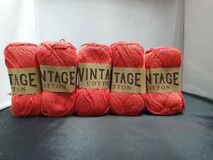 5 x V26 Vintage Cotton 100g Crochet &Knitting Yarn/wool - Picture 1 of 1