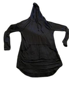 Laguna Hooded Coverup Dress Long Sleeve Hoodie Black Women's Medium (8-10) - Picture 1 of 1