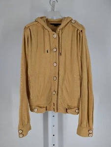 Marc Jacobs Vintage Soft Button Epaulets Creamsicle Orange Yellow Hoodie M - Picture 1 of 4