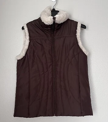 Chaqueta para mujer Carolyn Taylor talla S chaleco acolchado invierno cremallera marrón Foto 1 de 4