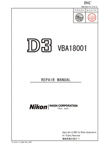 NIKON D3 Camera Service Repair Manual & Parts List PDF READ - Picture 1 of 6