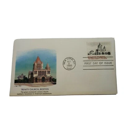 15c. Trinity Church, Boston American Architecture. First day covers 1980 - Image 1 of 4