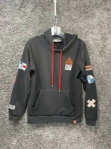 The Boys Warren James Hoodie Youth Large Black Cotton Patch's Kangaroo Pockets - Picture 1 of 19