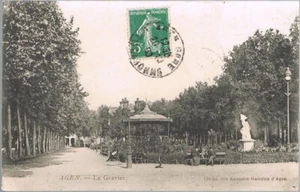 AGEN 47 Le GRAVIER CPA geschrieben an Herrn COGNACQ Notar 85 St Pierre du Chemin 1909 - Bild 1 von 2