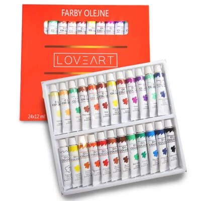 LOVEART Ölfarben Set 24 tuben x 12 ml Oil Paint Set Farben Öl Künstler Farben  - Bild 1 von 2