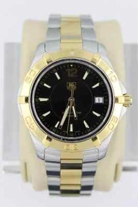 Ex Shop Display Mens SS Gold TAG Heuer AQUARACER Date WAF1123.BB0807 Black Dial - Picture 1 of 5