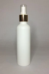 Empty 250ml White Boston bottles + Shiny Gold Atomiser Spray Pump *ANY AMOUNT* - Picture 1 of 1
