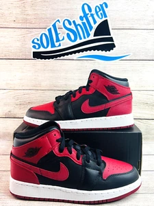 NIKE AIR JORDAN 1 MID (GS) **PROHIBIDO** 554725-074 TALLA 5Y/6.5 MUJER NUEVO EN CAJA SIN TAPA - Imagen 1 de 7