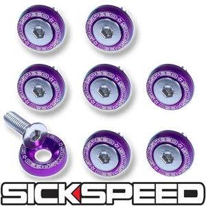 8PC PURPLE 5MM WINDSCREEN FENDER WASHER BOLT KIT MOTORCYCLE M7 - Picture 1 of 1