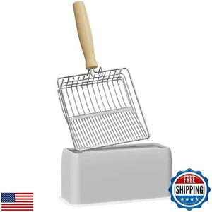 HYXUVUV Cat Litter Scoop with Holder, Kitty Metal Scooper, Deep Shovel, Ergon - Picture 1 of 5