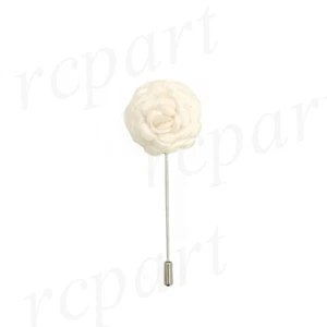 Neu Formell Herren Anzug Brust Brosche Beige Blume Anstecknadel Hochzeit Mode Abschlussball - Bild 1 von 2