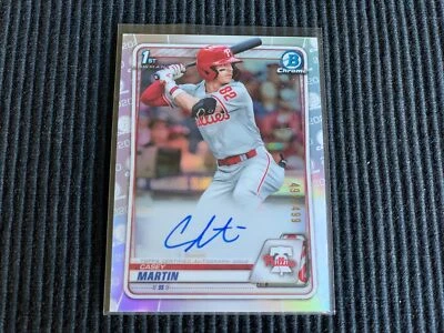 2020 BOWMAN DRAFT CASEY MARTIN *CHROME REFRACTOR AUTO #492/499*  PHILLIES - Image 1 of 2