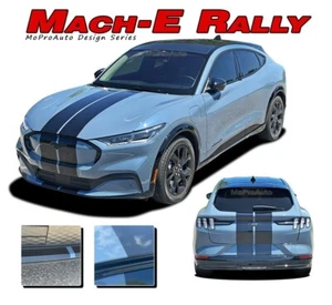 MACH-E RALLY 2021-2024 Ford Mustang Mach-E Racing Stripes Hood Decals Graphics - Picture 1 of 9