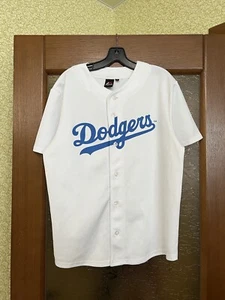 LOS ANGELES DODGERS MAJESTIC MLB RARE BASEBALL MENS WHITE SHIRT JERSEY SIZE L - Picture 1 of 22