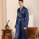 Men's Pajamas Satin Robe Kimono Bathrobe Nightgown Sleepwear