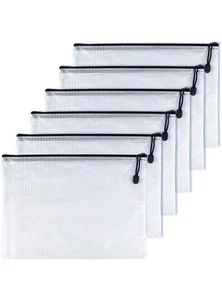 -A49"x 13" Mesh Zipper Pouch Document Folders Bag Plastic Zip File Folders fo... - Picture 1 of 9