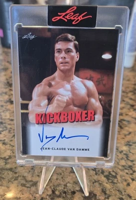 2025 Leaf кикбоксер JEAN-CLAUDE VAN DAMME автограф - официально лицензированный - Изображение 1 из 2