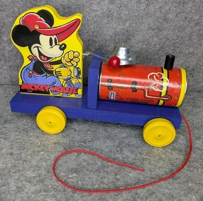 Микки Маус Choo-Choo игрушка репродукция ToyTown США 2003 Fisher цена #432 - Изображение 1 из 4