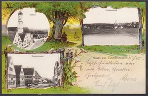 Zusmarshausen Hauptstr. Church AK Postcard 1902 - Picture 1 of 2