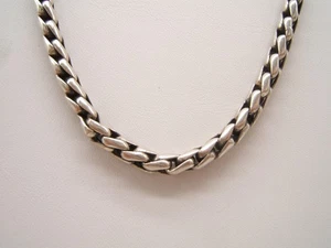 VINTAGE STERLINGSILBER BALI HALSKETTE 24" 60,7 GRAMM - Bild 1 von 6
