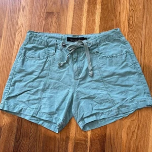 Pantalones Cortos de Jean Calvin Klein Para Mujer Talla 8 Verde Tiro Medio Cordón Bolsillos - Imagen 1 de 16