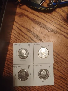 4 S Mint 90% Silver State Quarters Includes 2005 OR, 2006 NE, 2007 WI & WA - Picture 1 of 6