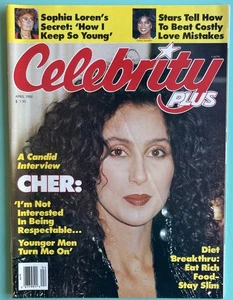Cher Cover Article Celebrity Plus Magazine From April 1988 No Label Creased - Picture 1 of 6