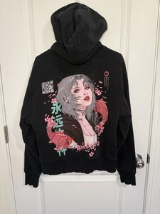 Sudadera con Capucha Negra Eternal God Talla XS Unisex Ropa de Calle Japonesa - Imagen 1 de 9